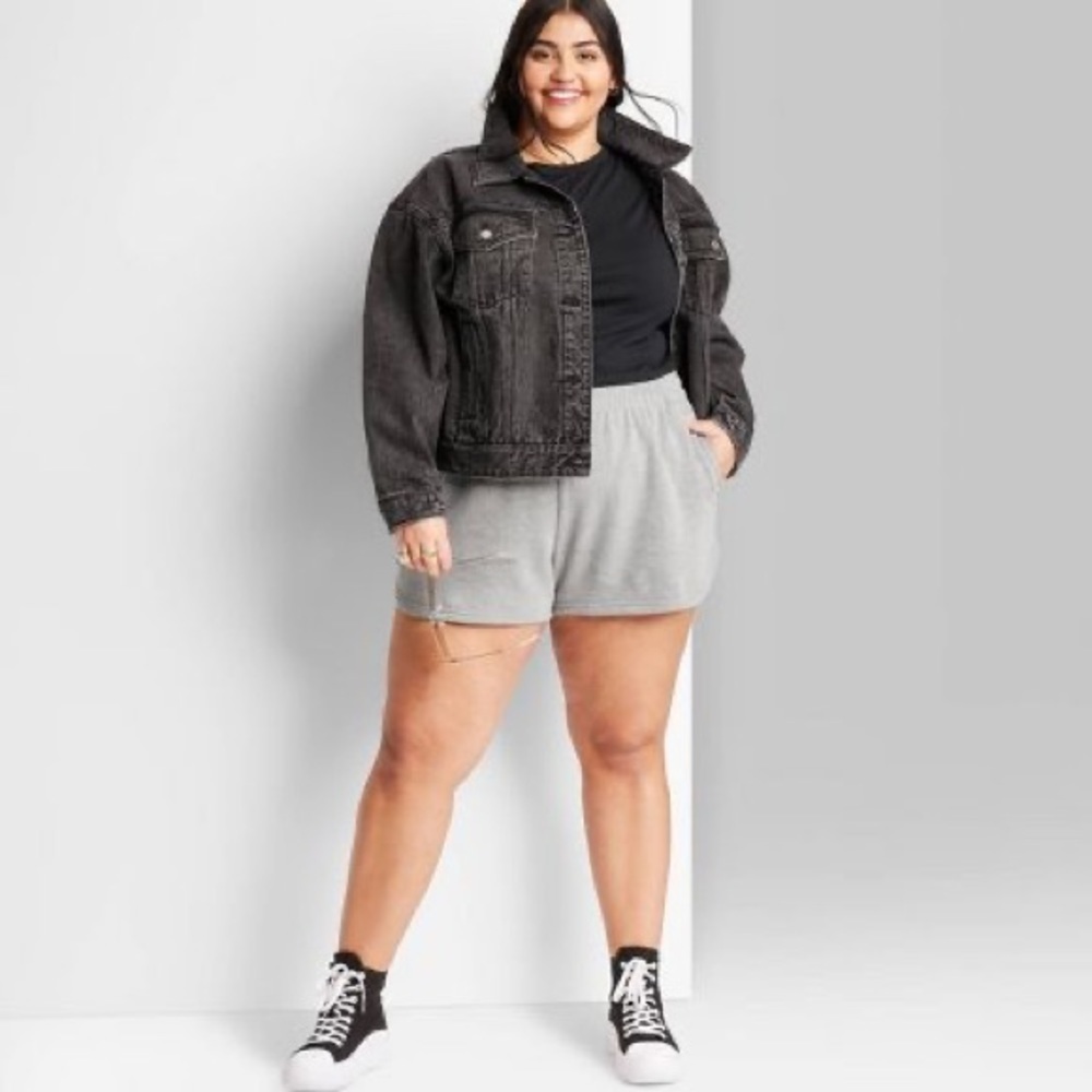 Wild Fable Womens High-Rise Dolphin Shorts Gray 2x 2xl - summer sale